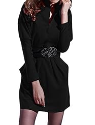 Belted Cotton/Polyester Dolman  Dress