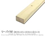 ツーバイ材 【約38×63×1830mm】[2×3]1本入り<O>