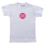 Hudson Baby Personalized Initial Tee Top - M, Girl, Pink