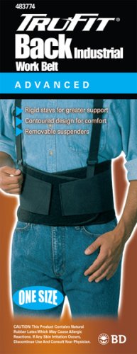 Tru-Fit Industrial Back Brace Black One Size Fits All