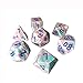 Chessex Festive Pop Art w/ Blue Polyhedral Dice Set of 7 - 27544