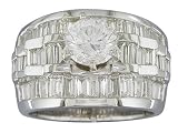 EGL Certified 2.73 cts Diamond Engagement Ring 14Kt White Gold