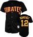 Freddy Sanchez Black Majestic MLB Alternate Replica Pittsburgh Pirates Jersey - Small