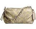 AUTHENTIC COACH PARKER GOLD LINEN LUREX OP ART SHOULDER ZIP 13436
