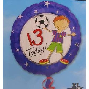 Foil Balloon-13 Today-(boy)-18