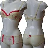 Padded Bra & Short Set Yellow from sexylingeriesale.co.uk