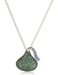 Hershey Jewelry Sterling Silver Cubic Zirconium Medium Flat Back May Pendant