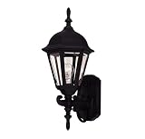 UPC 822920001758 product image for Savoy House 07076-BLK Outdoor Sconce with Clear Beveled Shades, Black Finish | upcitemdb.com
