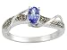 10KT WG .45CT TANZANITE AND .10CTW CHOCOLATE DIAMOND RING