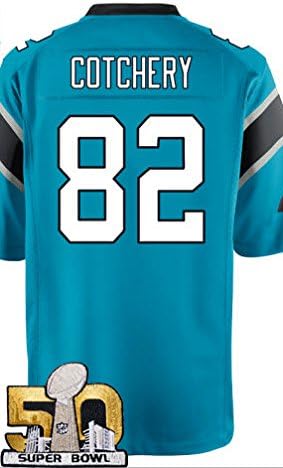 82 Jerricho Cotchery Jersey 2016 Super Bowl 50 Mens Jerseys Blue Size M(40)
