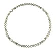 Anklet - A63 - Stretch - 4mm Swarovski (tm) Crystal and Silver Tone Heishi Beads ~ Black Diamond