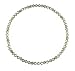 Anklet - A63 - Stretch - 4mm Swarovski (tm) Crystal and Silver Tone Heishi Beads ~ Black Diamond