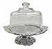 Arthur Court Designs Aluminum Fleur-De-Lis Footed Plate with Glass Dome 8 inch Diameter 8.5 inch Tall