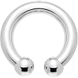 6 Gauge Internally Threaded Horseshoe Circular Barbell - 5/8" 6mm