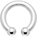 6 Gauge Internally Threaded Horseshoe Circular Barbell - 5/8" 6mm