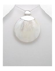 Shell Pendant Necklace In 92.5 Sterling Silver