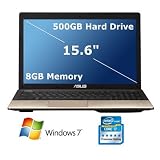 ASUS R500VD 15.6 Laptop with 3rd Gen Intel Core i7-3610QM Processor with Turbo Boost 2.0, 8GB DDR3 Memory, 500GB HDD, 2GB NVIDIA GT 610M graphics, DVD+/-RW, Windows 7 Home Premium 64-bit - Mocha
