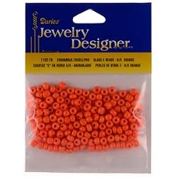 6/0 Glass "E" Beads, Orange, 20 Gram Pkg