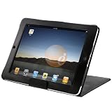 Leather Case w/ Kick Stand for Apple iPad, Black