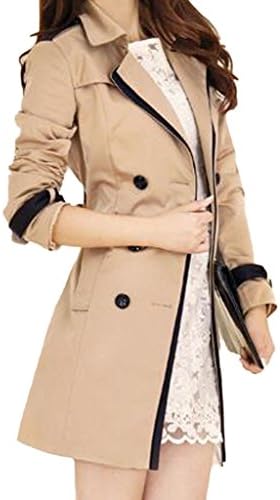 CNXYF Womens Slim Leisure Double-breasted Coat