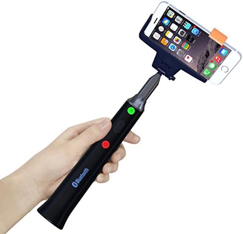 Selfie Stick, Ipoq 2015 New Updated Self-Portrait Monopod Extendable Bluetooth Selfie Stick, FREE Bonuses with Built-in Wireless Remote Shutter for iPhone 6, 6 plus, 5, 5s, 5c, Amazon and Android Phones. Zoom Function for Samsung. Adjustable Mount Phone Holder (Black)