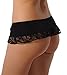 Ebony Lace Up Skirted Thong Black P183300