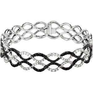 Genuine IceCarats Designer Jewelry Gift 14K White Gold Bracelet. 5 9/10 Cttw / 07.00 Inch Bracelet In 14K White Gold