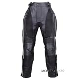 41zrLLItuxL. SL160  NEW MENS MOTORCYCLE MESH LEATHER ARMOR PANTS BLACK