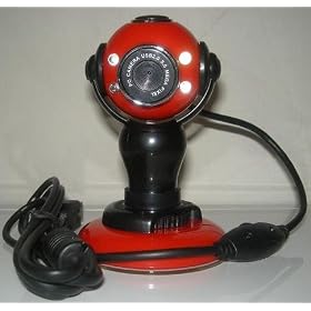 5.0 Mega Pixel Driverless USB Camera Webcam pour ordinateur PC avec 4 LED lampes-ROUGE