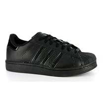 New Mens Adidas Superstar 2 Black Leather Trainers