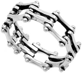 Silver Ring - Bike Chain - Size 7 RP140819-07