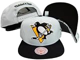 Pittsburgh Penguins Grey/Black Two Tone Plastic Snapback Adjustable Plastic Snap Back Hat / Cap