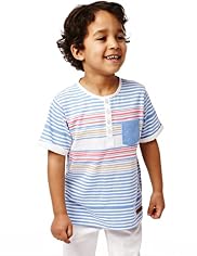 Autograph Pure Cotton Striped T-Shirt