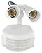 Leviton PS200-1FW 1000W Incandescent, 200 Degree, 4000 Square Feet Coverage, PIR Outdoor Occupancy Sensor with Dual Floodlights, White