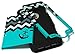 iPhone SE Case, Bastex Heavy Duty Hybrid Black Silicone / Teal Chevron with Anchor Design Hard Shell Case for Apple iPhone Se, iPhone 5, 5s, 5th Generation