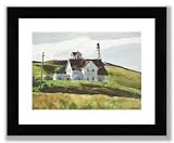 Edward Hopper - Hill and Houses, Cape Elizabeth, Maine, 1927 - Framed 13.5