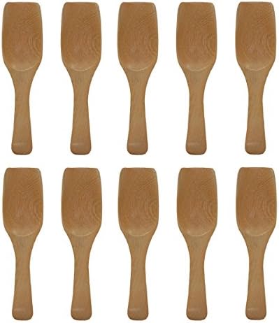 Wooden spoon, wooden Hevea brasiliensis shovel shape size. 4.7 inch 10 pcs / pack.