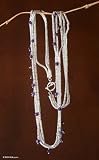 Amethyst long necklace, 'Mystic Rain'