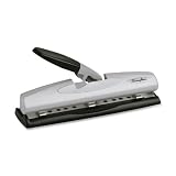 Swingline LightTouch High Capacity Desktop Punch, Adjustable Holes, 20 Sheet Capacity, A7074030