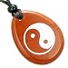 Lucky Ying Yang Balance Amulet Red Jasper Word Stone Necklace