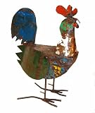 Old Funny Rooster Fred : Recycled Metal Animal Garden Art Sculpture