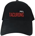 CAPS BLACK EMBROIDERY " TACURONG - ISO CODE " PHILIPPINES