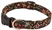Brown Fall Flowers Medium Designer Dog Collar