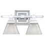 Sea Gull Lighting 40040-05 Buckingham Two-Light Vanity, Chrome Finish with Clear Highlighted Satin Etched Glass