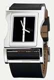 Christian Dior Women's Diamond Black Leather Watch #CD033110A011
