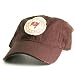 Tampa Bay Bucaneers Tattered Patch Slouch Fit Adjustable Baseball Hat - Washed Chocolate Brown