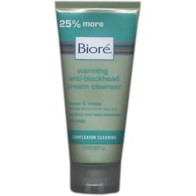 Biore Warming Anti-Blackhead Cream Cleanser, oil free, 7.8 oz