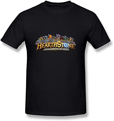 RILI Men's Hearthstone Heroes Of Warcraft Maps Texture Logo T-shirt Size M Black