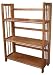 Yu Shan 3 Shelf Folding Stackable Bookcase, Honey Oak