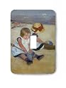 Fine Art Mary Cassatt Children on the Beach Decorative Steel Switchplate Cover